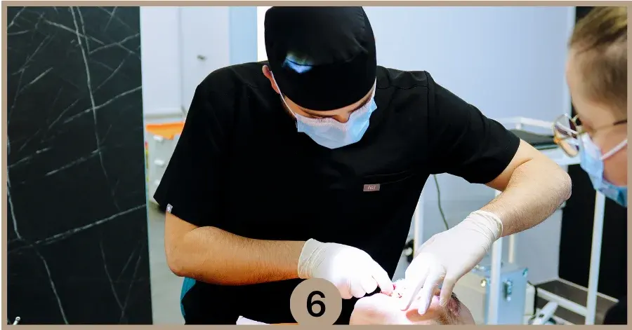 Etapa 6 din tratamentul cu dantură fixă pe implanturi